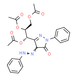 (-)-1-Phenyl-3-[1,2,3-tris(acetyloxy)propyl]-4-(2-phenylhydrazono)-1H-pyrazole-5(4H)-one picture