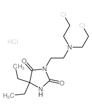 3-[2-[bis(2-chloroethyl)amino]ethyl]-5,5-diethyl-imidazolidine-2,4-dione结构式