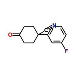 1-(3-Fluorophenyl)-4-oxocyclohexanecarbonitrile structure