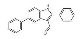 1H-Indole-3-carboxaldehyde,2,5-diphenyl-(9CI) Structure