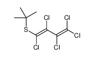 (3E)-1,1,2,3,4-Pentachloro-4-[(2-methyl-2-propanyl)sulfanyl]-1,3- butadiene Structure