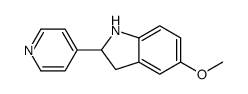 1H-Indole,2,3-dihydro-5-methoxy-2-(4-pyridinyl)-(9CI) structure