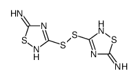 3-[(5-amino-1,2,4-thiadiazol-3-yl)disulfanyl]-1,2,4-thiadiazol-5-amine Structure