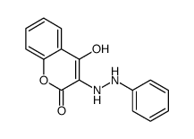 4-hydroxy-3-(2-phenylhydrazinyl)chromen-2-one Structure