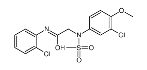 2-(3-chloro-4-methoxy-N-methylsulfonylanilino)-N-(2-chlorophenyl)acetamide Structure