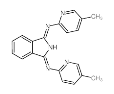 (3E)-N-(5-methylpyridin-2-yl)-3-(5-methylpyridin-2-yl)imino-isoindol-1-amine结构式