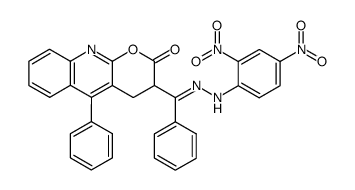 3-[(2,4-dinitro-phenylhydrazono)-phenyl-methyl]-5-phenyl-3,4-dihydro-pyrano[2,3-b]quinolin-2-one Structure