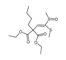 2-Butyl-2-((Z)-2-methanesulfinyl-2-methylsulfanyl-vinyl)-malonic acid diethyl ester结构式