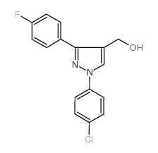 (1-(4-chlorophenyl)-3-(4-fluorophenyl)-1h-pyrazol-4-yl)methanol结构式
