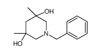 1-benzyl-3,5-dimethylpiperidine-3,5-diol结构式