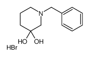 1-BENZYLPIPERIDINE-3,3-DIOL HYDROBROMIDE structure