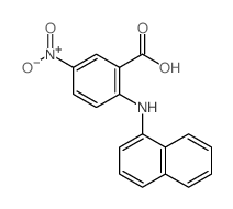 2-(naphthalen-1-ylamino)-5-nitro-benzoic acid structure