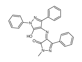 2'-methyl-5,2',5'-triphenyl-1,2,2',4'-tetrahydro-4,4'-azanylylidene-bis-pyrazol-3-one Structure