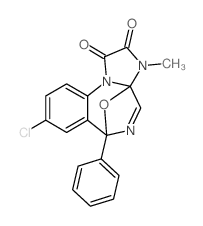 8-Chloro-3a, 6-epoxy-1,2,3a, 6-tetrahydro-3-methyl-6-phenyl-3H-imidazo(1,2-a)(1,4)benzodiazepine-1,2-dione Structure