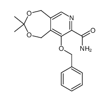 9-benzyloxy-3,3-dimethyl-1,5-dihydro-[1,3]dioxepino[5,6-c]pyridine-8-carboxylic acid amide Structure