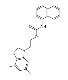 Naphthalen-1-yl-carbamic acid 2-(4,6-dimethyl-indan-1-yl)-ethyl ester结构式