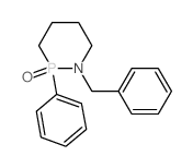 1-benzyl-2-phenyl-1-aza-2$l^C17H20NOP-phosphacyclohexane 2-oxide结构式