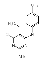 6-chloro-5-ethyl-N-(4-methylphenyl)pyrimidine-2,4-diamine structure