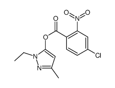 (2-ethyl-5-methylpyrazol-3-yl) 4-chloro-2-nitrobenzoate结构式