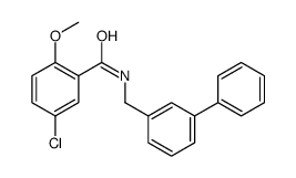 5-chloro-2-methoxy-N-[(3-phenylphenyl)methyl]benzamide结构式