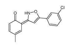 6-[5-(3-chlorophenyl)-1,2-oxazol-3-ylidene]-4-methylcyclohexa-2,4-dien-1-one Structure