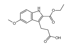 3-(2-carboxy-ethyl)-5-methoxy-indole-2-carboxylic acid ethyl ester Structure