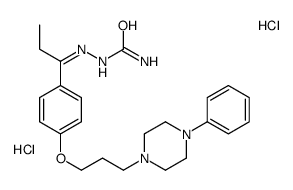 [(Z)-1-[4-[3-(4-phenylpiperazin-1-yl)propoxy]phenyl]propylideneamino]urea,dihydrochloride结构式