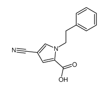 4-Cyano-1-(2-phenethyl)pyrrole-2-carboxylic Acid结构式