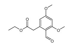 ethyl 2-(2-formyl-3,5-dimethoxyphenyl)acetate结构式