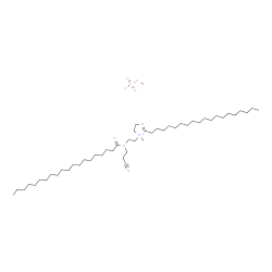 1-[2-[(2-cyanoethyl)(1-oxoicosyl)amino]ethyl]-4,5-dihydro-1-methyl-2-nonadecyl-1H-imidazolium methyl sulphate结构式