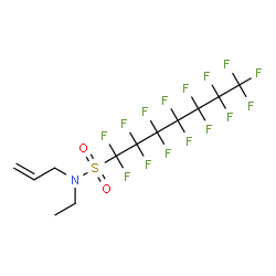 N-allyl-N-ethyl-1,1,2,2,3,3,4,4,5,5,6,6,7,7,7-pentadecafluoroheptane-1-sulphonamide结构式