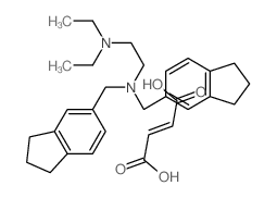N,N-bis(2,3-dihydro-1H-inden-5-ylmethyl)-N,N-diethyl-ethane-1,2-diamine; but-2-enedioic acid结构式