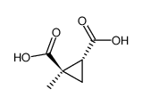 trans-1-methyl-1,2-cyclopropanedicarboxylic acid Structure