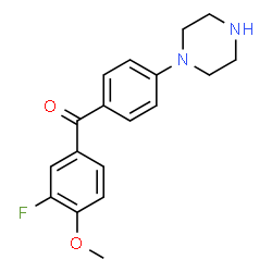 (3-FLUORO-4-METHOXY-PHENYL)-(4-PIPERAZIN-1-YL-PHENYL)-METHANONE结构式