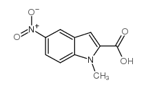 1-甲基-5-硝基-1H-吲哚-2-羧酸结构式