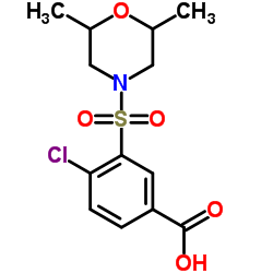 4-CHLORO-3-[(2,6-DIMETHYLMORPHOLIN-4-YL)SULFONYL]BENZOIC ACID结构式
