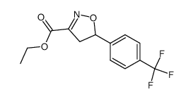 ethyl 5-(4-(trifluoromethyl)phenyl)-4,5-dihydroisoxazole-3-carboxylate结构式