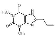 1,3-dimethyl-8-prop-2-enyl-7H-purine-2,6-dione结构式