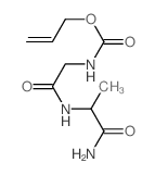 prop-2-enyl N-(1-carbamoylethylcarbamoylmethyl)carbamate structure
