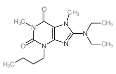 3-butyl-8-diethylamino-1,7-dimethyl-purine-2,6-dione structure
