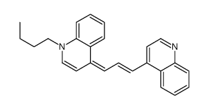 1-butyl-4-(3-quinolin-4-ylprop-2-enylidene)quinoline结构式