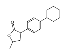 3-(4-cyclohexylphenyl)-5-methyloxolan-2-one结构式