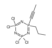 1-propyl-1-(prop-1-ynyl)tetrachlorocyclotriphosphazene Structure