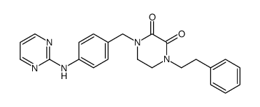 1-(2-phenylethyl)-4-[[4-(pyrimidin-2-ylamino)phenyl]methyl]piperazine-2,3-dione Structure