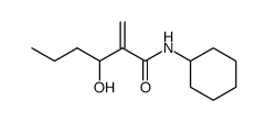 N-cyclohexyl-3-hydroxy-2-methylenehexanamide Structure