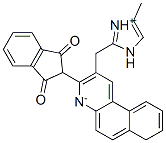 2-benzo[f]quinolin-3-yl-1H-indene-1,3(2H)-dione, mono[(4-methyl-1H-imidazolyl)methyl] derivative structure