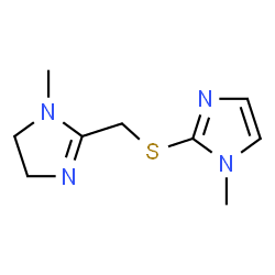 2-Imidazoline,1-methyl-2-[[(1-methylimidazol-2-yl)thio]methyl]-(8CI) Structure