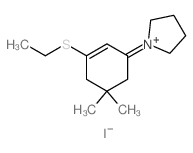 1-(3-ethylsulfanyl-5,5-dimethyl-1-cyclohex-2-enylidene)-2,3,4,5-tetrahydropyrrole structure