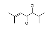 3-chloro-2,6-dimethyl-1,5-heptadien-4-one结构式