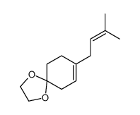 8-(3-methylbut-2-enyl)-1,4-dioxaspiro[4.5]dec-7-ene结构式